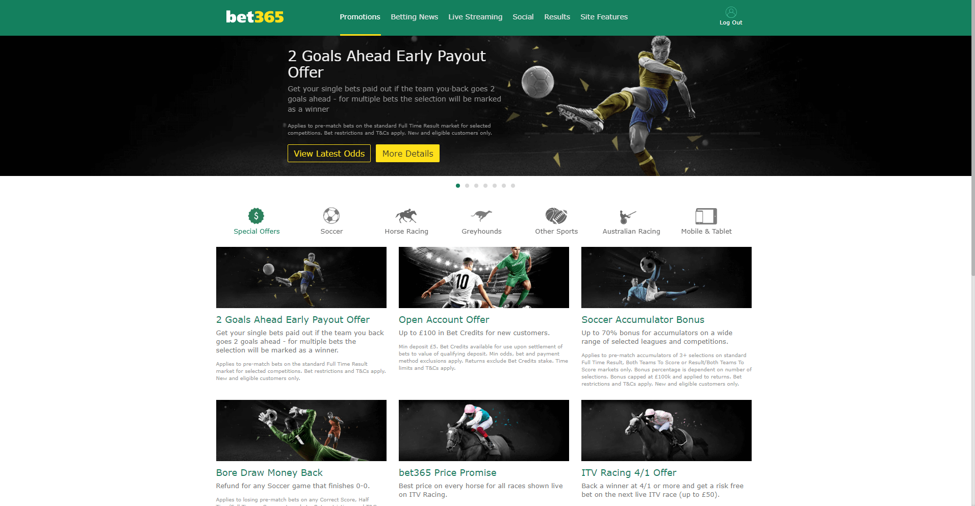 incredible promotions on the bet365 website